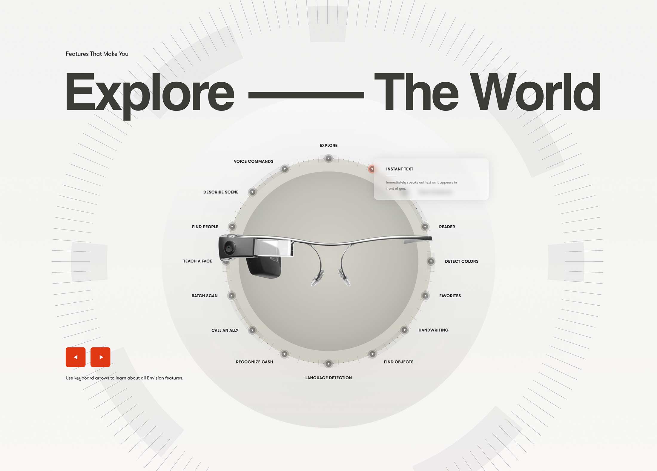 Features section of Envision